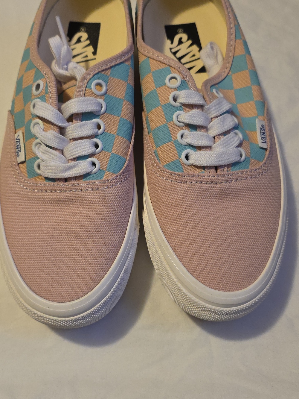 Vans Sepia Rose Pink And Teal Blue Womens Size 8 - Picture 2 of 9